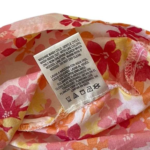 Laura Scott Long Sleeve Button Up Shirt Womens 24/26 W Colorful Floral Collared - Picture 7 of 8